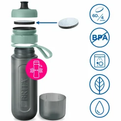 Active vannflaske 0,6 liter, blå