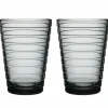 Aino Aalto glass 33 cl grå, 2-pakning