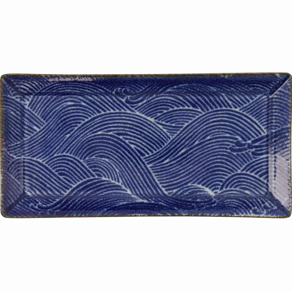 Aisai Seigaiha tallerken, 23 x 11 cm