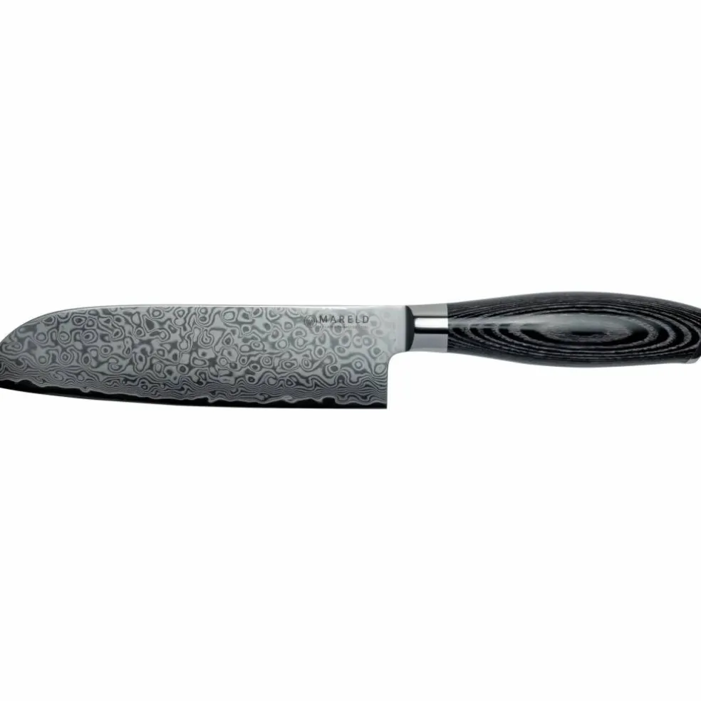 Akio santokukniv 18 cm, svart