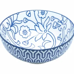 Akio skål 14 cm 4-pakning, blå/hvit