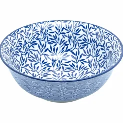 Akio skål 14 cm 4-pakning, blå/hvit