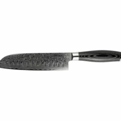 Akio Svart Santokukniv Olivenslipt, 18 cm