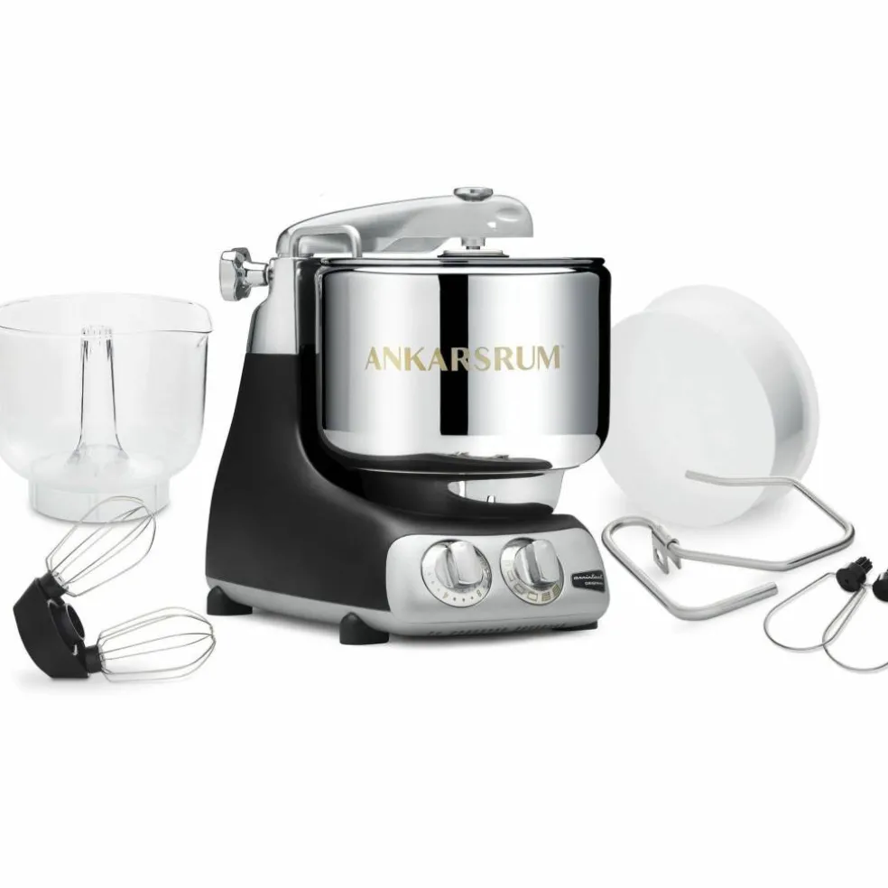 AKM 6230 kjøkkenmaskin med iskremmaskin, black chrome