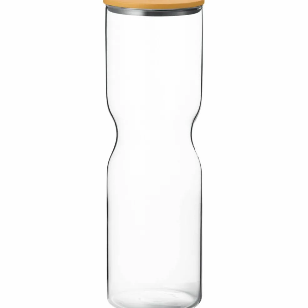 Alfredo oppbevaringsglass med lokk 2 liter, glass/gul
