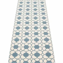 Anya teppe 200 x 70 cm, river blue/vanilla