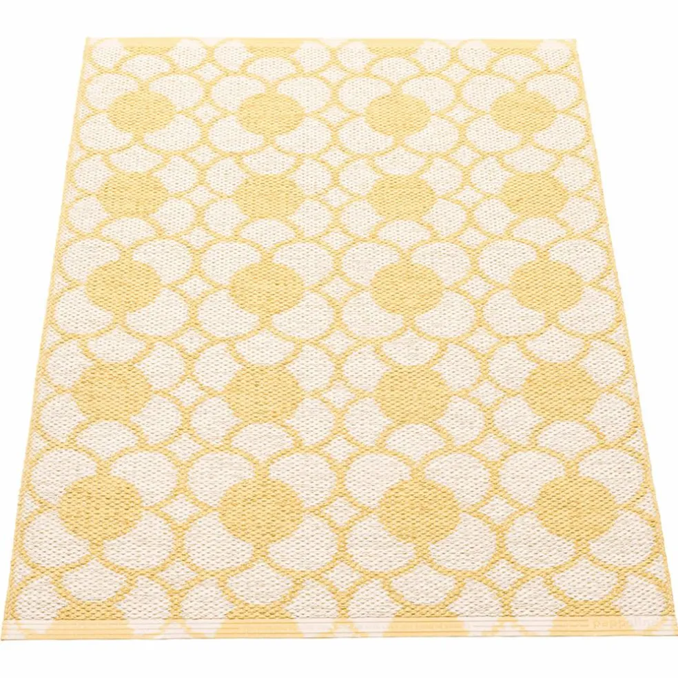 Anya teppe 100 x 70 cm, river blue/vanilla