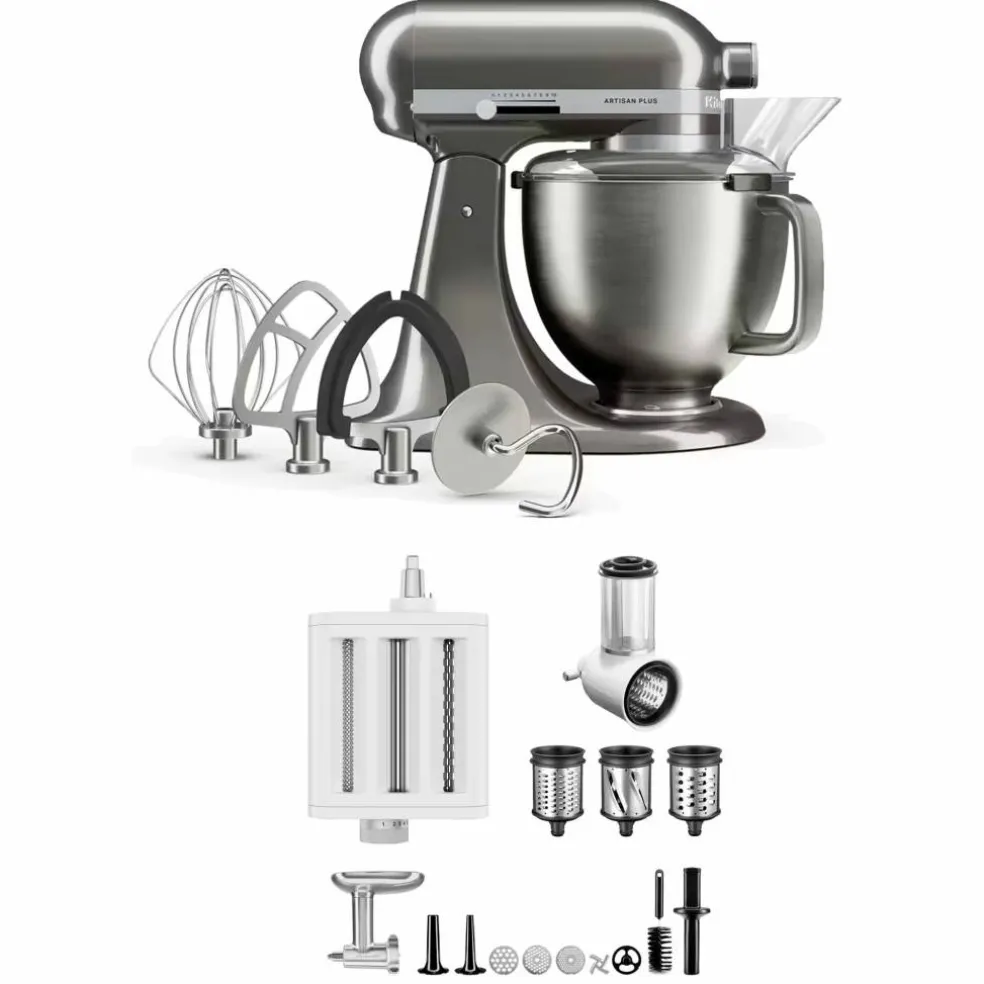 Artisan Plus kjøkkenmaskin med tilbehørspakke 4,7 liter, porcelain white