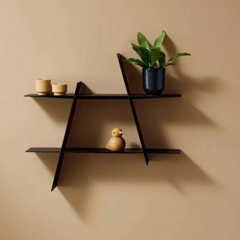 A-Shelf svart stål, medium