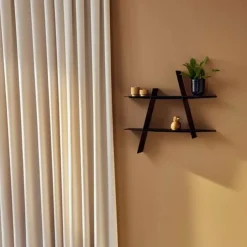 A-Shelf svart stål, medium