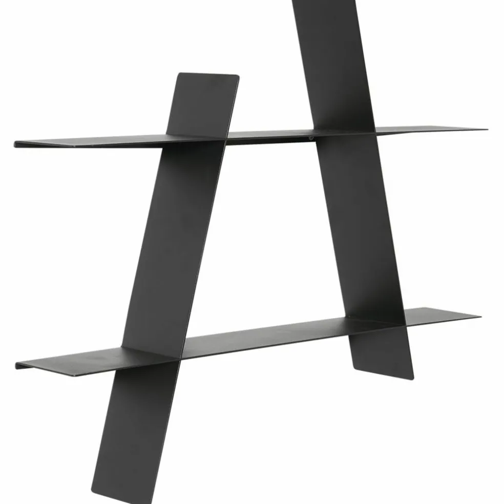 A-Shelf svart stål, medium