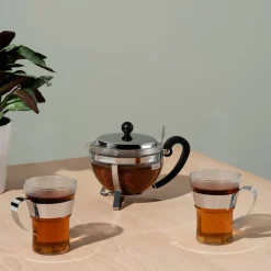 ASSAM Kaffeglass med krom hank, 2 stk. - 0,35 l
