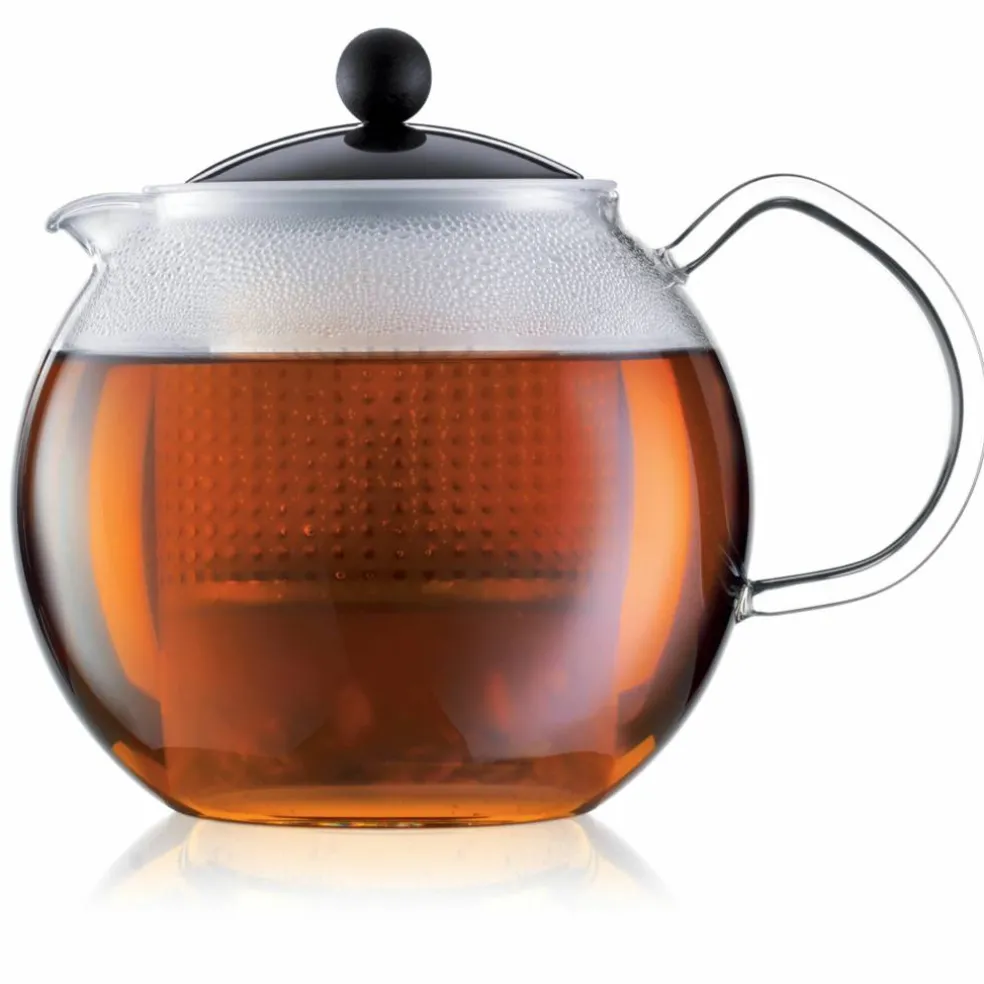 ASSAM tekanne med glasshåndtak, 1,5 l, sort