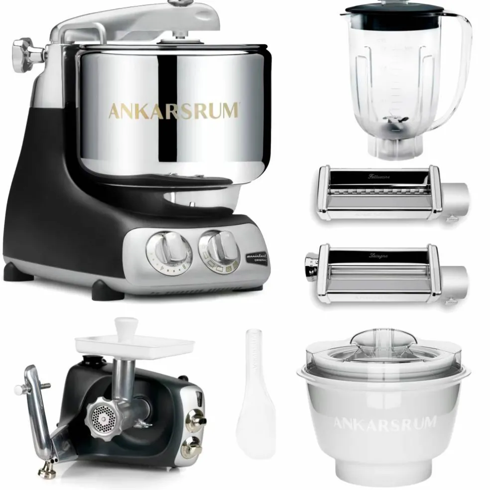 Assistent Original kjøkkenmaskin med middagspakke, black chrome