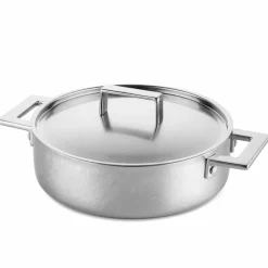 Attiva stekepanne med lokk og to håndtak 24 cm, rustfritt stål