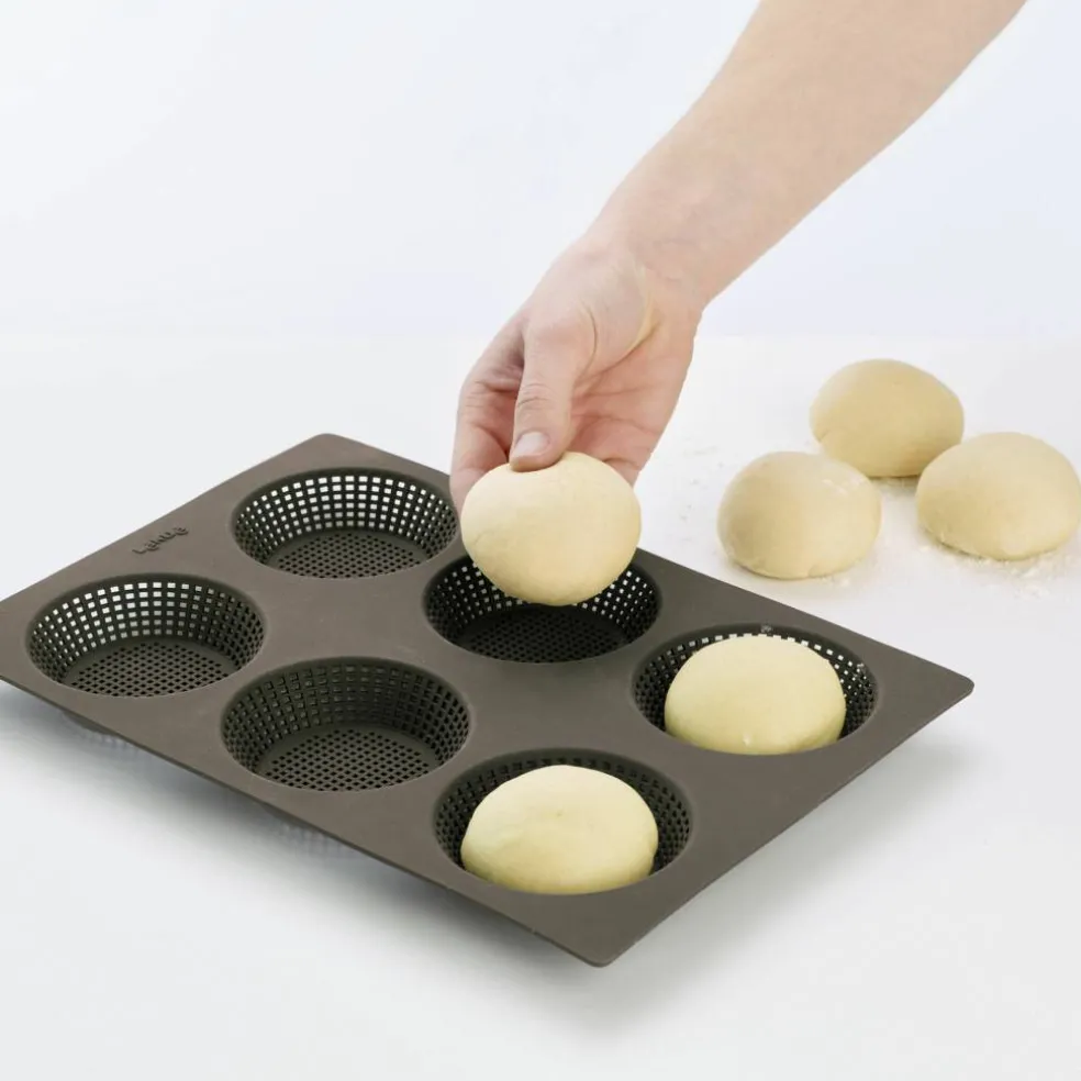 Bakeform Silikon perforert Rundstykker
