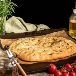 Bake- og Pizzastål med oppbrett, 37x32 cm