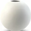 Ball vase, 20 cm, white