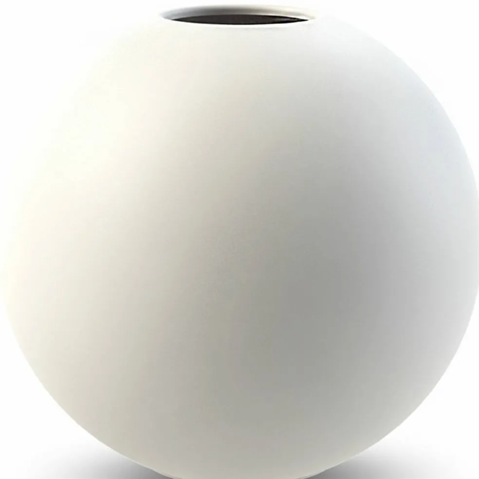 Ball vase, 20 cm, white