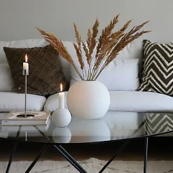 Ball vase, 20 cm, white