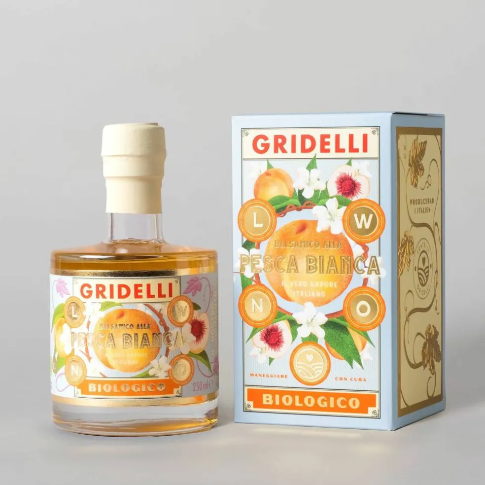 Balsamico Alla Pesca Bianca hvit balsamicoeddik, 250 ml