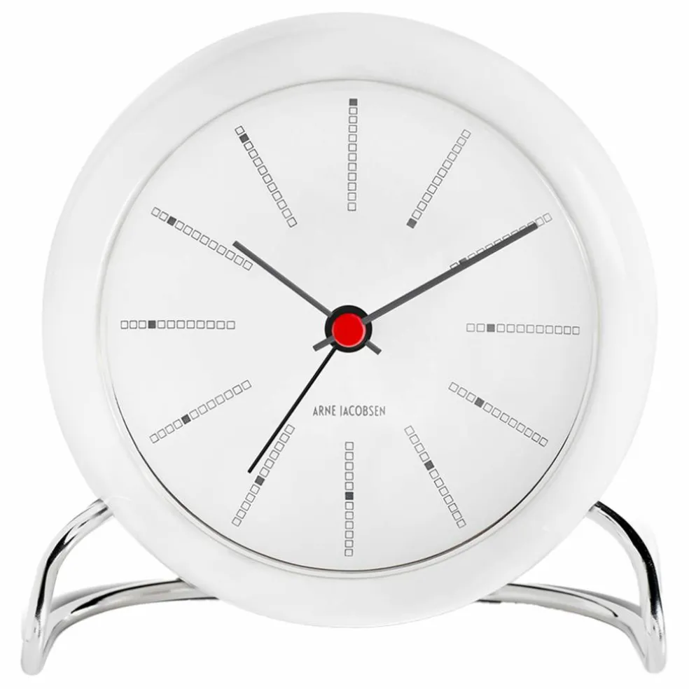 Bankers bordklokke 11 cm, hvit