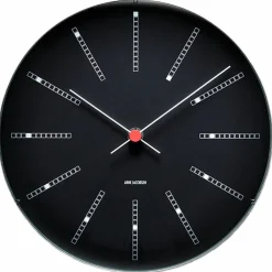 Bankers veggklokke 21 cm, svart