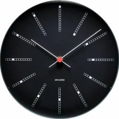 Bankers veggklokke 29 cm, svart