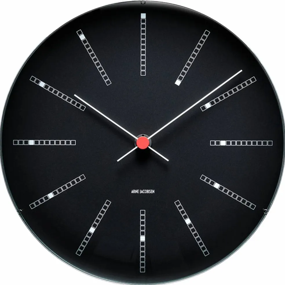 Bankers veggklokke 29 cm, svart