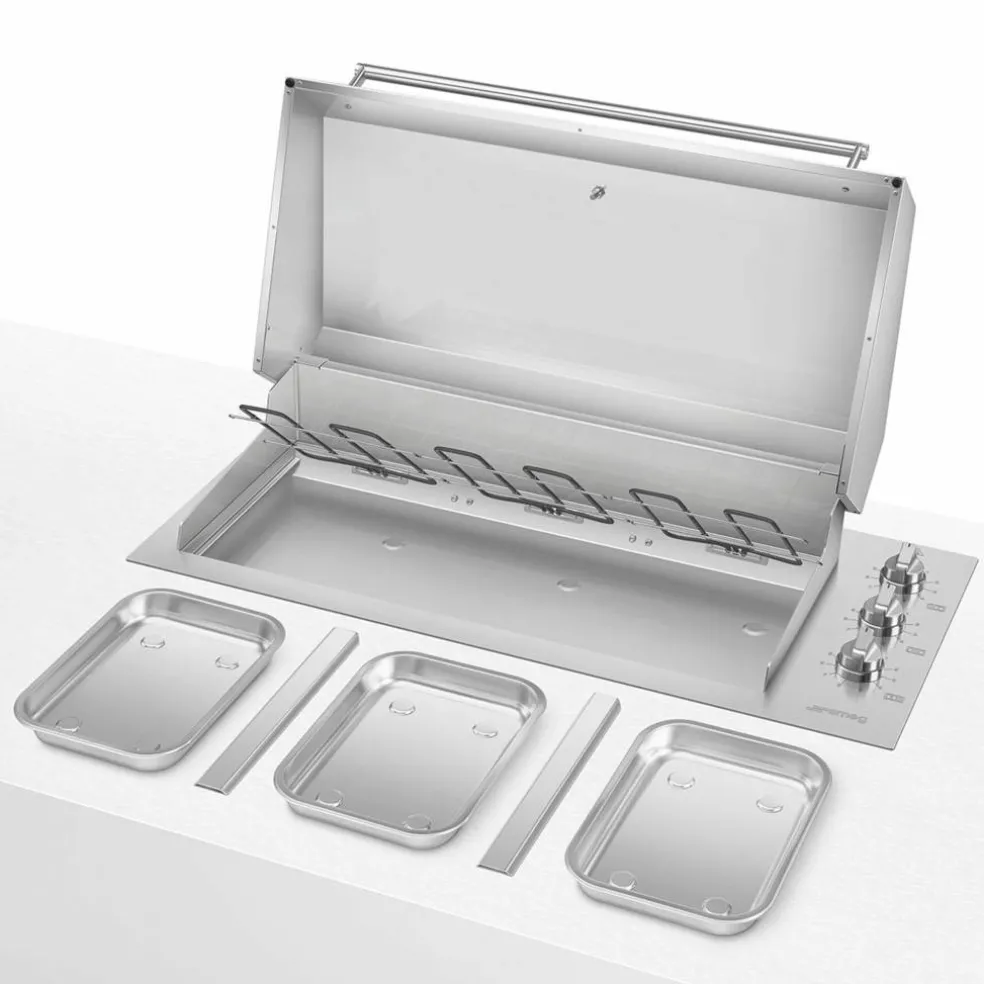 BBQE12X Elektrisk Grill 120 cm i rustfritt stål