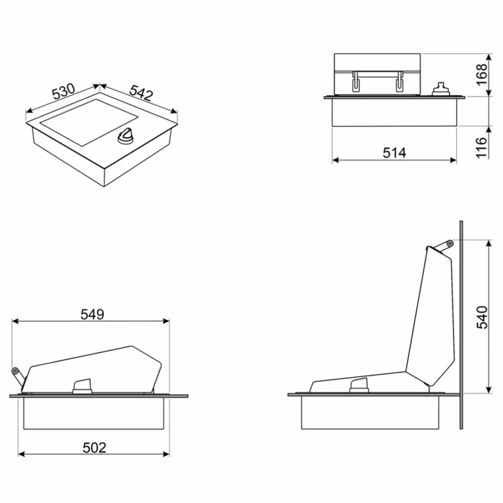 BBQE60X Elektrisk Grill 60 cm, rustfritt stål