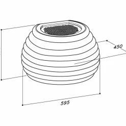 Beehive wall veggventilator, hvit