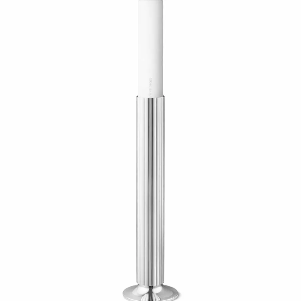 Bernadotte gulvlysestake, rustfritt stål 50cm