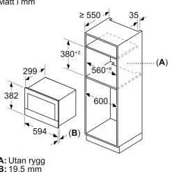 BF722R1B1 iQ700 integrert mikrobølgeovn, svart
