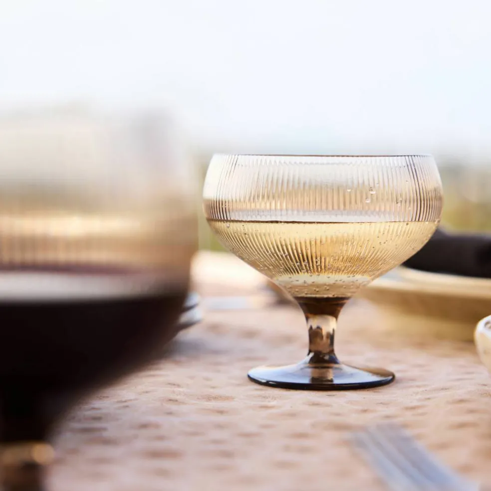 Billi champagneglass 4-pakning, brun