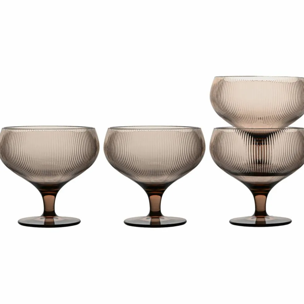 Billi champagneglass 4-pakning, brun