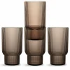 Billi vannglass 4-pakning, brun