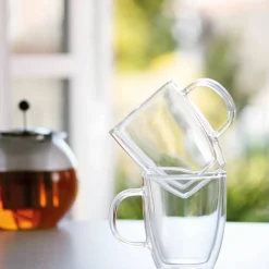 BISTRO Dobbeltvegget krus m. hank, 2 stk. - 0,45 l