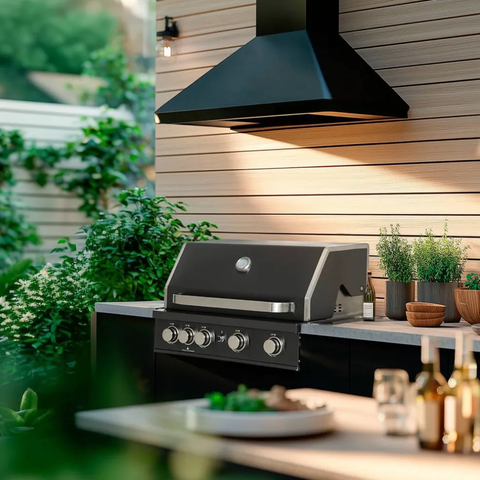 Black Pearl 4 innebygd gassgrill