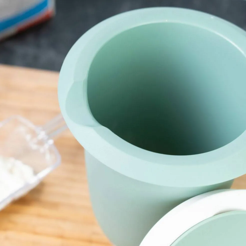 Blandebolle 1 liter, mint/hvit