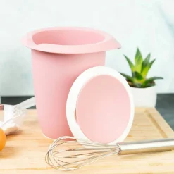 Blandskål 1 liter, rosa/hvit