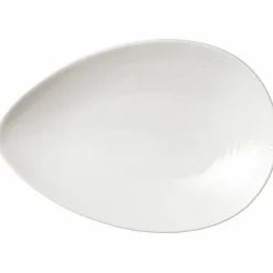 Blå Eld serveringsfat 20 x 29 cm, hvit