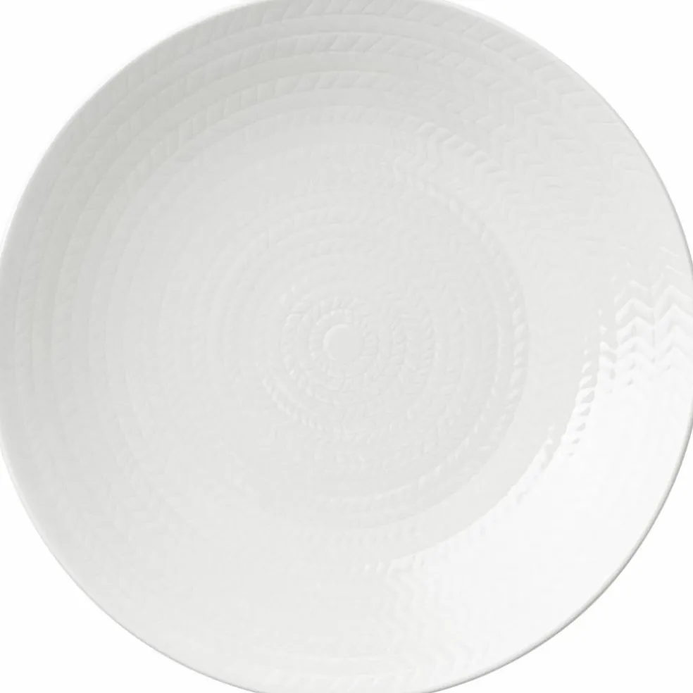 Blå Eld tallerken 23 cm, hvit