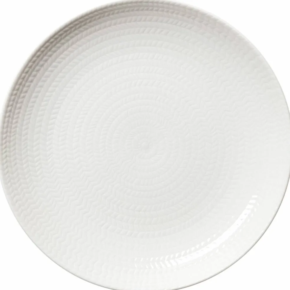 Blå Eld tallerken 26 cm, hvit