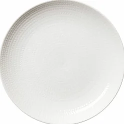 Blå Eld tallerken 19 cm, hvit