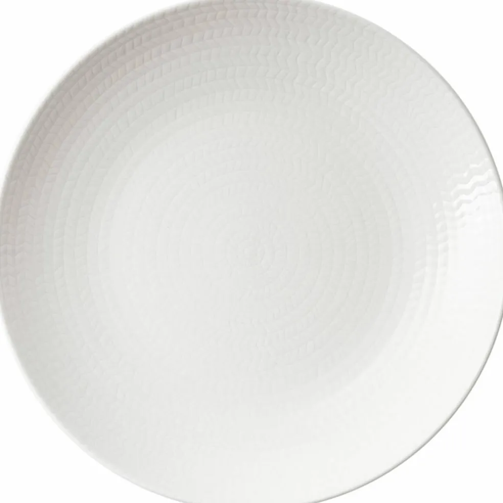 Blå Eld tallerken 19 cm, hvit