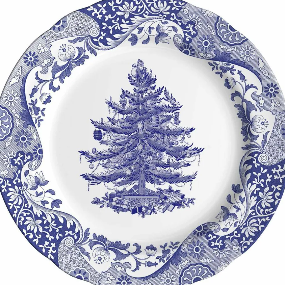 Blue Italian Christmas Tree tallerken 27 cm