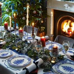 Blue Italian Christmas Tree tallerken 20 cm