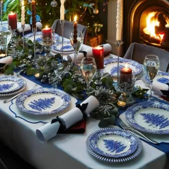 Blue Italian Christmas Tree tallerken 20 cm