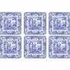 Blue Italian Glassunderlag 6-pack 10,5 x 10,5 cm